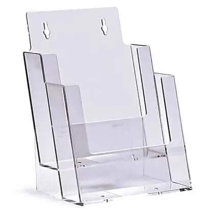 Brochureholder bord 2 rum A5 højformat | TAYMAR 2C160