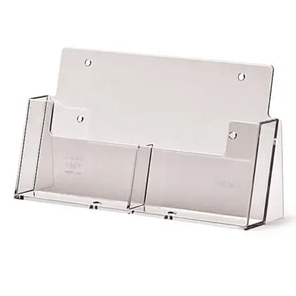 Taymar brochureholder bord 2 rum A6 højformat 2CA6