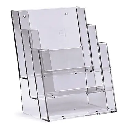 Brochureholder bord 3 rum A5 højformat / 3C160