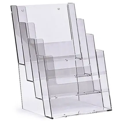 Brochureholder bord 4 rum A5 højformat / 4C160