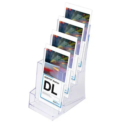 Flyer holder bord 4 + 1 rum M65 højformat - 4D13A4P