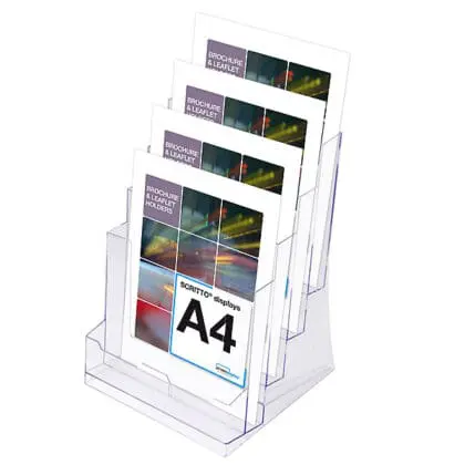 Brochureholder bord 4+1 rum A4 højformat