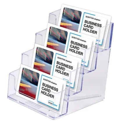 Visitkortholder bord 4 rum bredformat 4VCS95