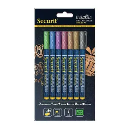 Kridtmarker-penne med metallic effekt 2 mm