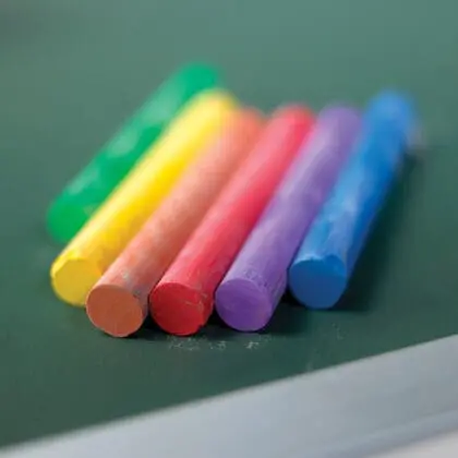 Tavlekridt i 5 farver, 10 stk.