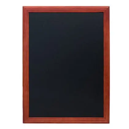 Menutavle med udskåret træramme i mahogni look 56 x 76 cm