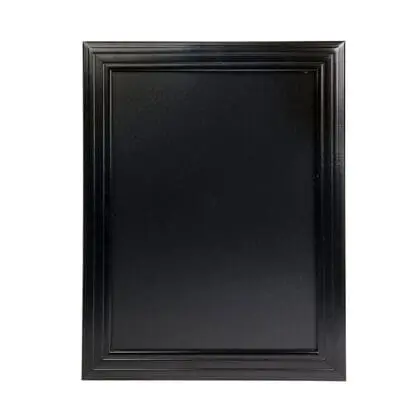 Menutavle med udskåret sort træramme 37 x 47 cm