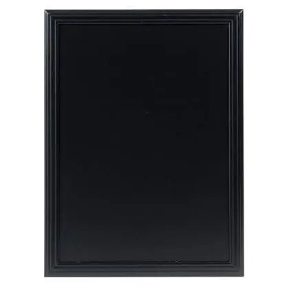 Menutavle med udskåret sort træramme 56 x 76 cm