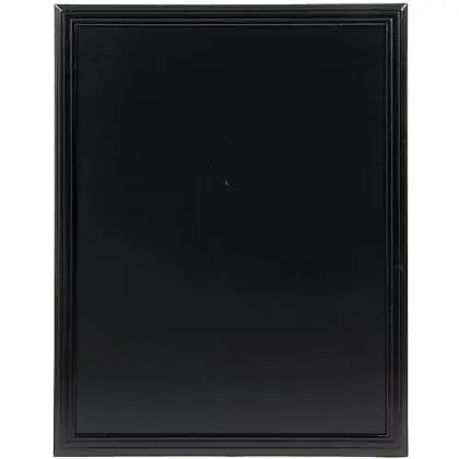 Menutavle med udskåret sort træramme 67 x 87 cm