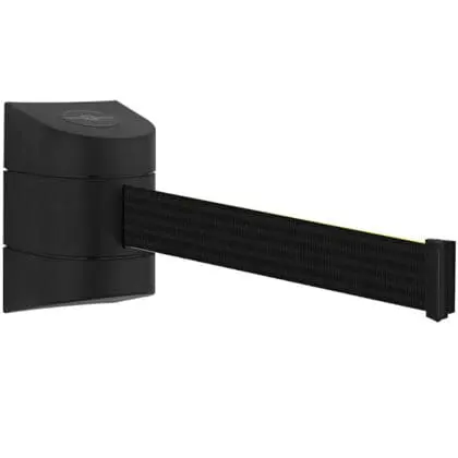 Køleder væghængt sort med 460 cm sort sele