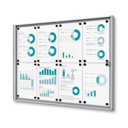 Indendørs opslagsskab Economy 8xA4 B1 brandhæmmende