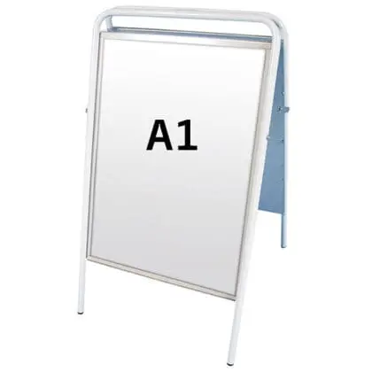Easy Sign Gadeskilt A1 højformat - HVID