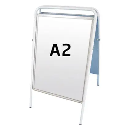 Easy Sign Gadeskilt A2 højformat - HVID