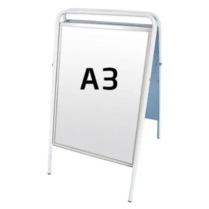 Easy Sign Gadeskilt A3 højformat - HVID