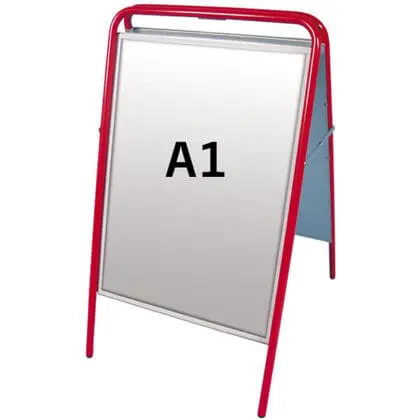 Easy Sign Gadeskilt A1 højformat - RØD