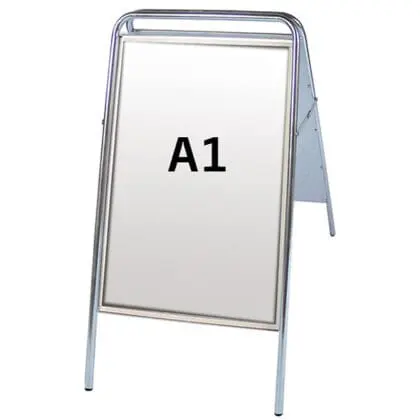 Easy Sign Gadeskilt A1 højformat - SØLV