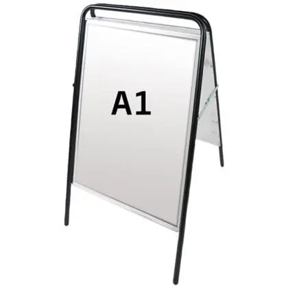 Easy Sign Gadeskilt A1 højformat - SORT