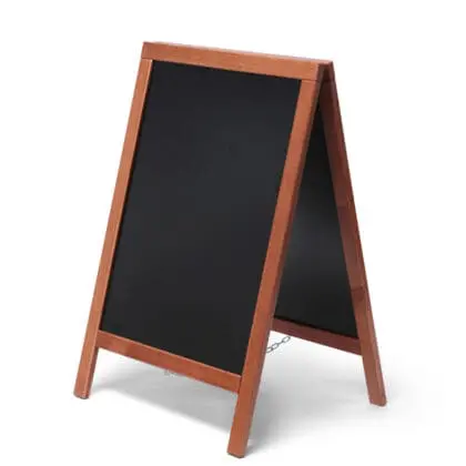 A-Træskilt teak med kridttavle 55 x 82 cm