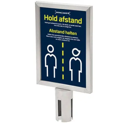 A4 topskilt til Kø-Leder stolpe