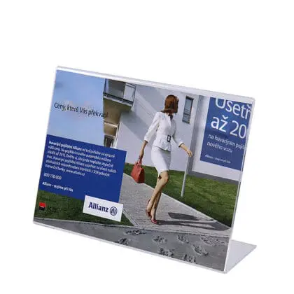 Konceptholder bord A5 bredformat L-stand A5B