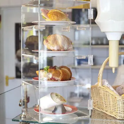 Akryl skab til præsentation af fødevarer