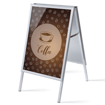 Alu-Line Gadeskilt A1 inkl. plakater COFFEE