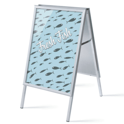 Alu-Line Gadeskilt A1 inkl. plakater Fresh Fish