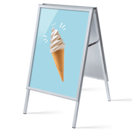 Alu-Line Gadeskilt A1 inkl. plakater Ice Cream