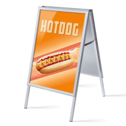 Alu-Line Gadeskilt A1 inkl. plakater HOTDOG
