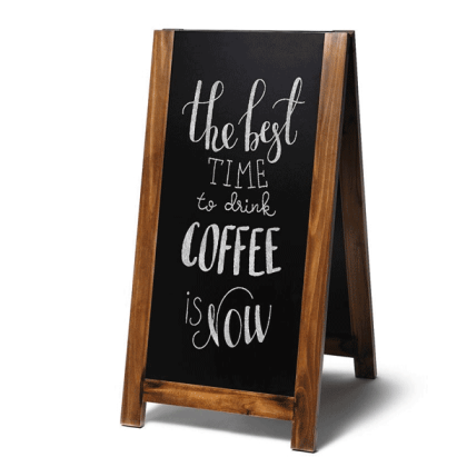 Antik træskilt med 4 kridtmarker tavler 59x116