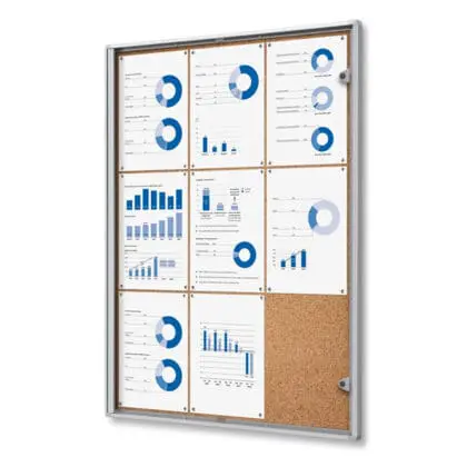 Opslagsskab indendørs korktavle Economy 9xA4
