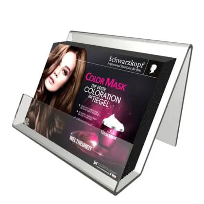 Akrylholder A6 bredformat til bøger brochurer m.v.