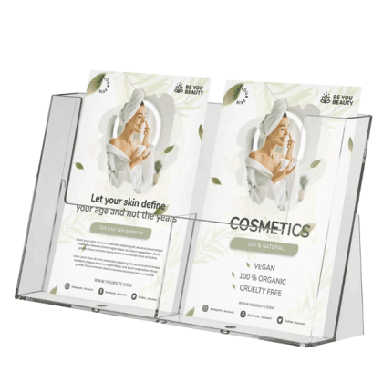 Brochureholder bord A5 højformat / 2C155H