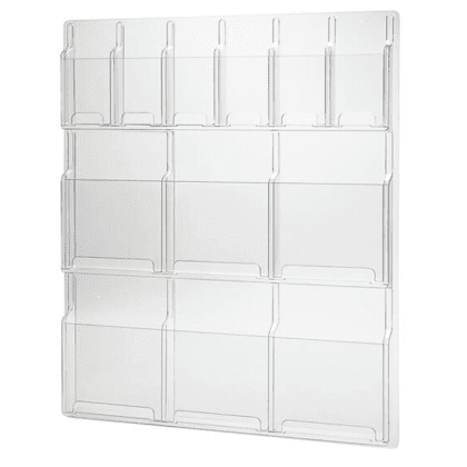 Brochureholder væg 6 rum M65 + 6 rum A4 rum