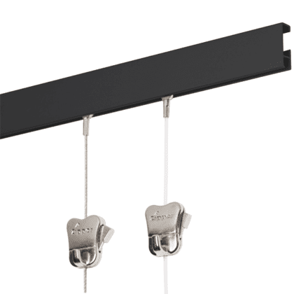 Cliprail Galleriskinne SORT 150 cm