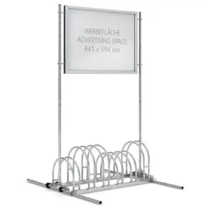 Cykelstativ til 6 cykler inkl. 2 x A1 Snaprammer