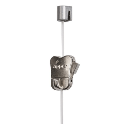 Cylinder krog sølv til J-Rail galleriskinne