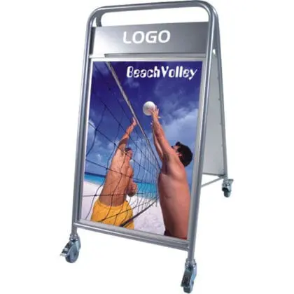 EXPO LUX Gadeskilt på hjul - 50x70 GRÅ