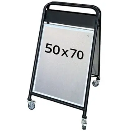 EXPO LUX Gadeskilt på hjul - 50x70SORT