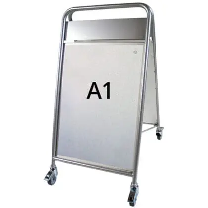 EXPO LUX Gadeskilt  på hjul - A1 GRÅ