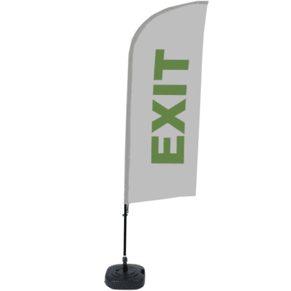 BeachFlag komplet med print - EXIT - 89x240 cm