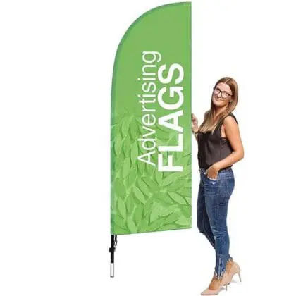 BeachFlag 65x194 cm i vinge form