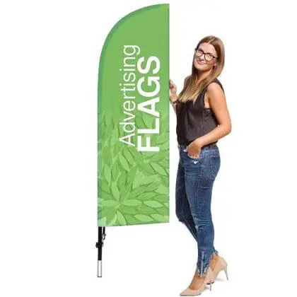 BeachFlag 47x156 cm i vinge form