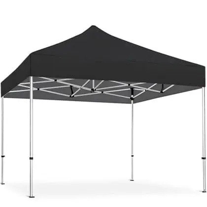 Fest telt Lux sort 3 x 3 meter - med alu-loft