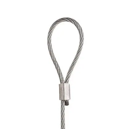 Stål kabel med løkke - 100 cm - kun kabel