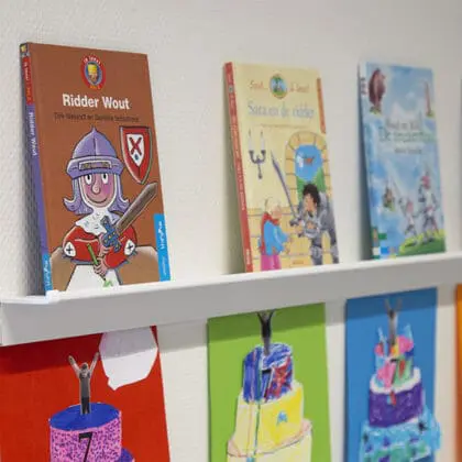 Gallerihylde Grip-up 100 cm i hvidlakeret aluminium