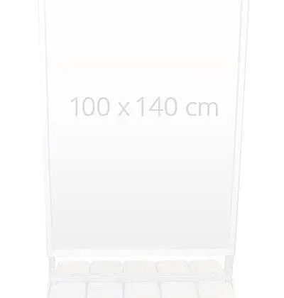 Topskilt til gadeskilt med betonfod 103 x 23 cm