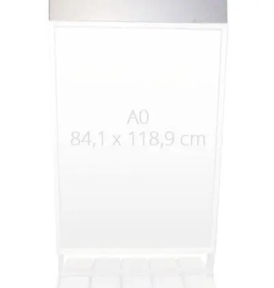 Topskilt til gadeskilt med betonfod 87 x 23 cm