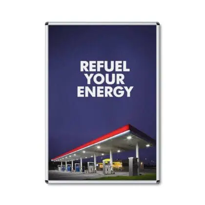 Snapramme A0 med 25 mm profil og runde hjørner