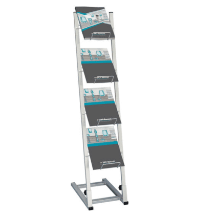 Katalogstander med ekstra kapacitet 4xA4